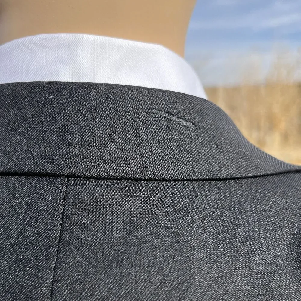 Calvin Klein Men (39R) 100%‎ wool blazer black two button formal business office
